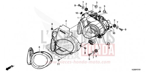 SCHEINWERFER (CRF250RL/RLA) CRF250RLAH de 2017
